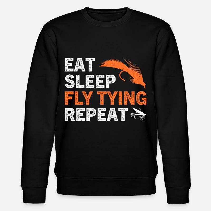 Funny fly tying saying - Stanley/Stella CHANGER Unisex Organic Sweatshirt - black