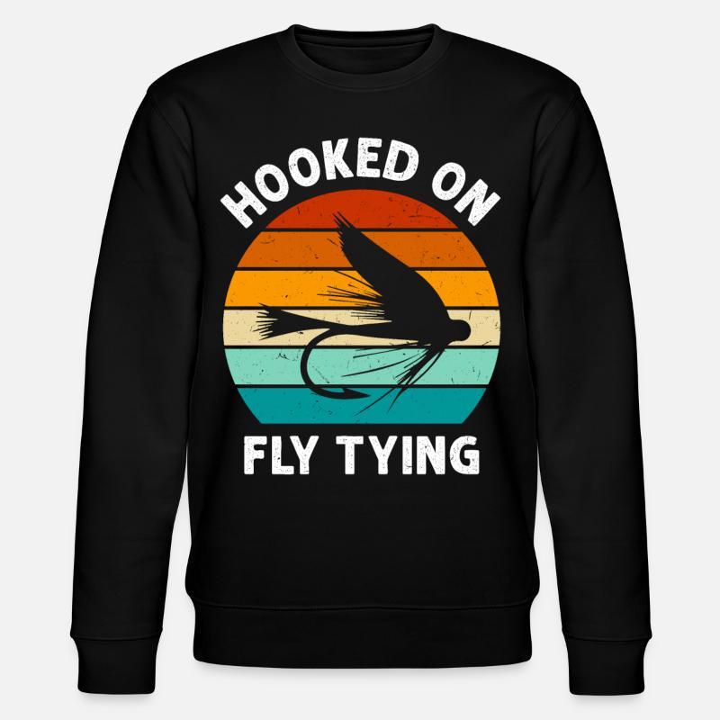 Funny fly tying saying - Stanley/Stella CHANGER Unisex Organic Sweatshirt - black