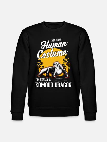 Komodowaran Human Costume Waran - Stanley/Stella Unisex Bio-Sweatshirt CHANGER  - Schwarz