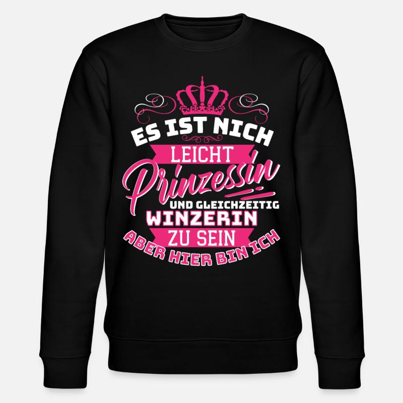 Princess & Winemaker - Funny Wine Winemakers - Stanley/Stella CHANGER Unisex Organic Sweatshirt - black