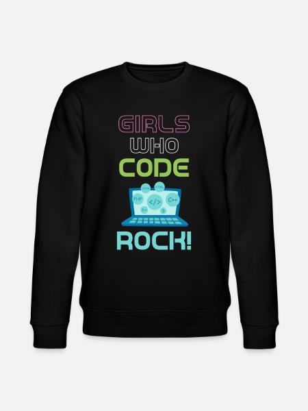 Mädels, Die Programmieren, Rocken! Programmierer, - Stanley/Stella Unisex Bio-Sweatshirt CHANGER  - Schwarz