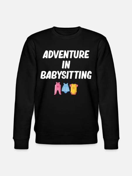Adventures in Babysitting Fun Childcare - Stanley/Stella CHANGER Unisex Organic Sweatshirt - black