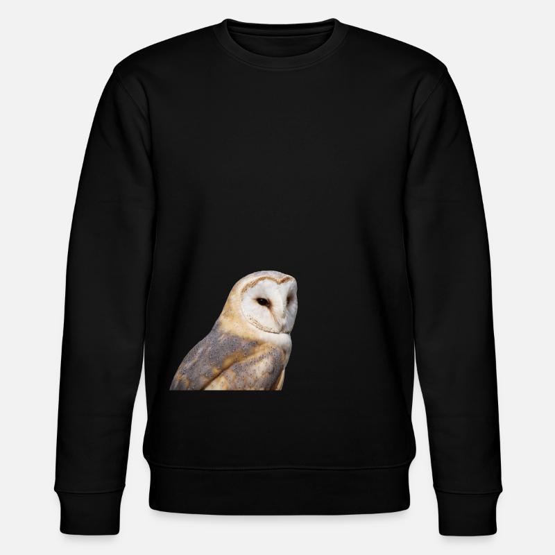Schleiereule Portrait - Stanley/Stella Unisex Bio-Sweatshirt CHANGER  - Schwarz