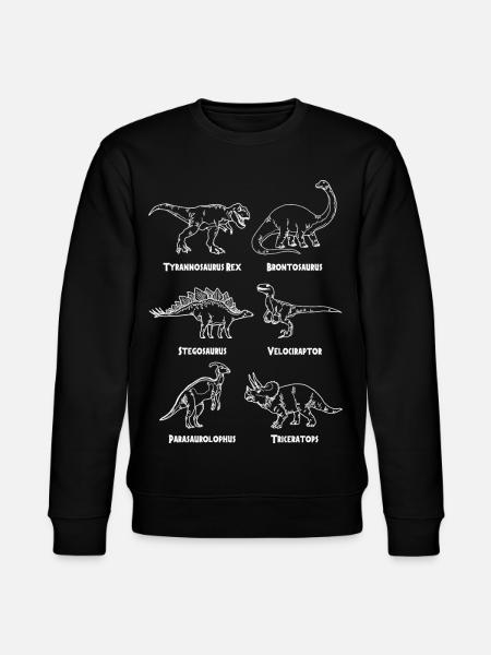 Dinosaur varieties - Stanley/Stella CHANGER Unisex Organic Sweatshirt - black