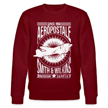 Aeropostale - Sweat bio CHANGER Stanley/Stella Unisexe - bordeaux - Devant - Nik (191cm) & Marisol (170cm)