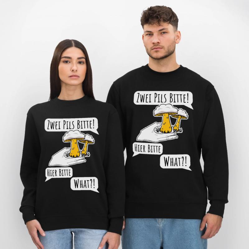 Bier bestellen ist nicht einfach! Pils oder Pilz? Stanley/Stella Unisex Bio-Sweatshirt CHANGER 