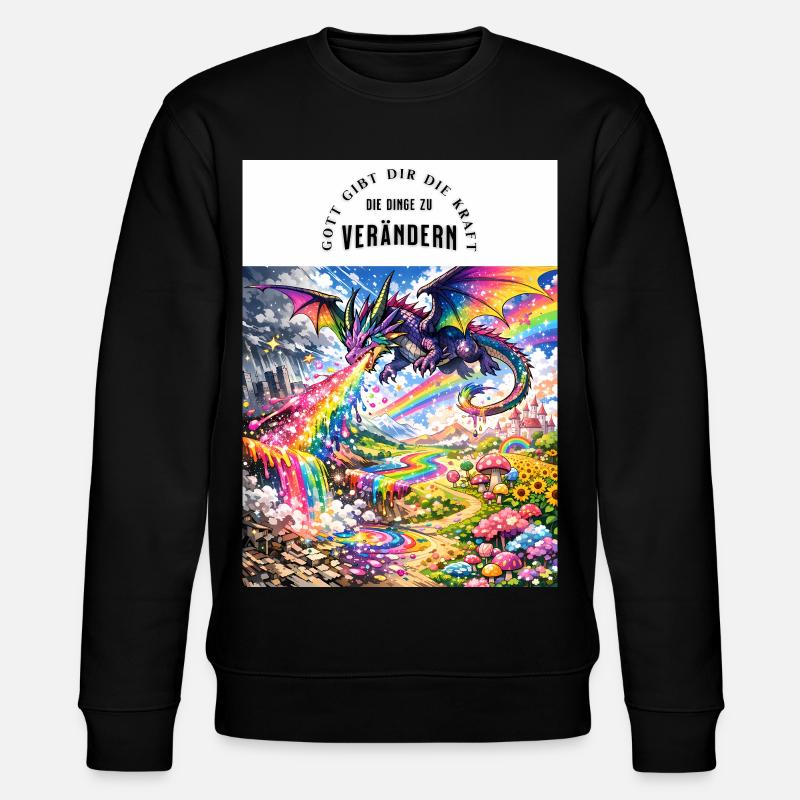 Scooping Dragons - Stanley/Stella CHANGER Unisex Organic Sweatshirt - black