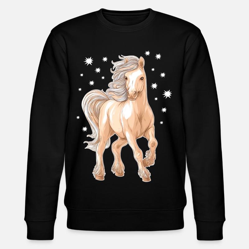Pferd Pony - Stanley/Stella Unisex Bio-Sweatshirt CHANGER  - Schwarz