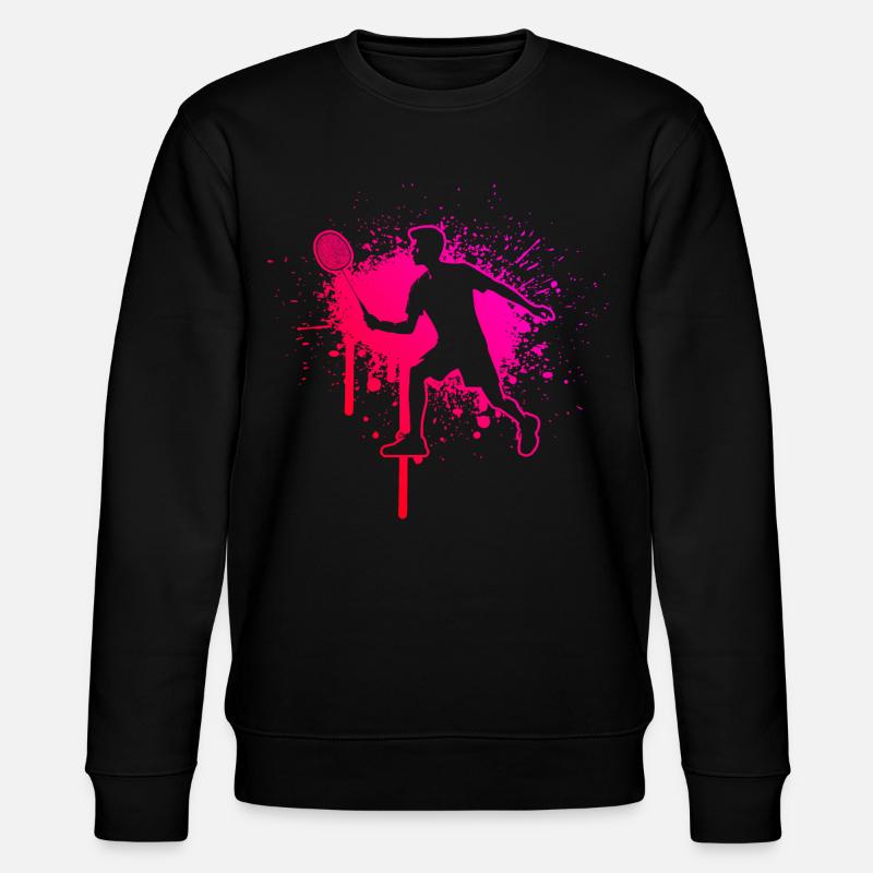 Squash Hommes Femmes Badminton Badmintons - Sweat bio CHANGER Stanley/Stella Unisexe - noir