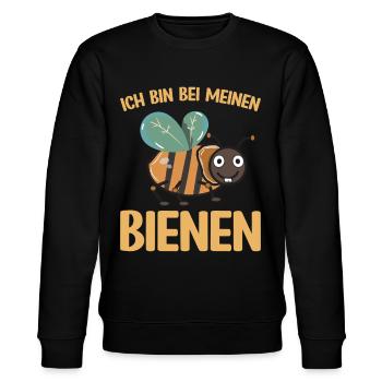 Imker bei seinen Bienen - Stanley/Stella Unisex Bio-Sweatshirt CHANGER  - Schwarz - Vorne - Nik (191cm) & Marisol (170cm)