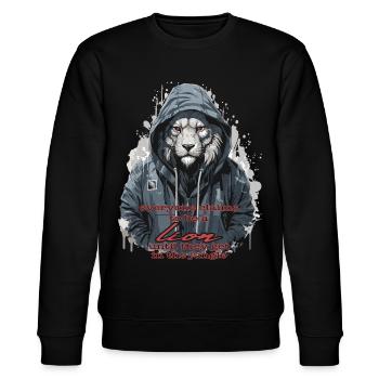 Lion Africa Cat - soyez un lion jungle - Sweat bio CHANGER Stanley/Stella Unisexe - noir - Devant - Nik (191cm) & Marisol (170cm)