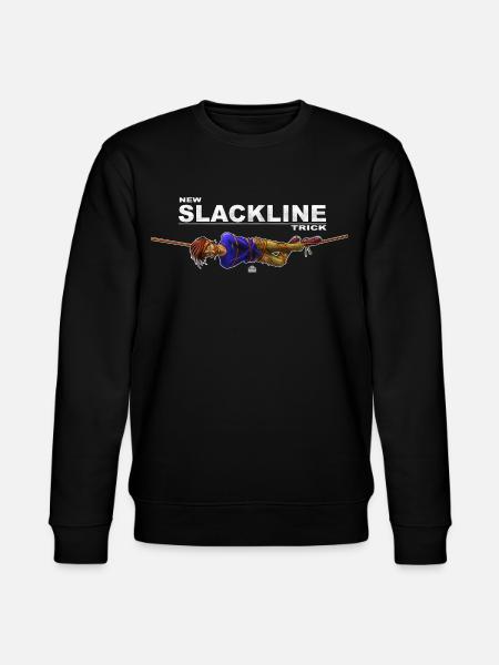 New slackline trick - crazy slackliner - Stanley/Stella CHANGER Unisex Organic Sweatshirt - black