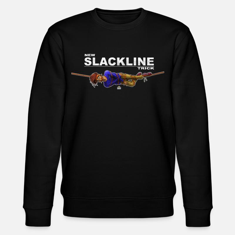 New slackline trick - crazy slackliner - Stanley/Stella CHANGER Unisex Organic Sweatshirt - black