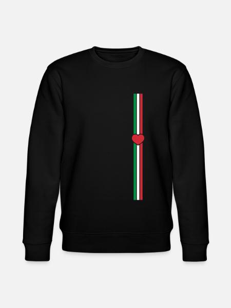 Italy flag line vertical - Stanley/Stella CHANGER Unisex Organic Sweatshirt - black