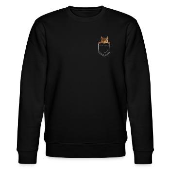 Eichhörnchen - Stanley/Stella Unisex Bio-Sweatshirt CHANGER  - Schwarz - Vorne - Nik (191cm) & Marisol (170cm)