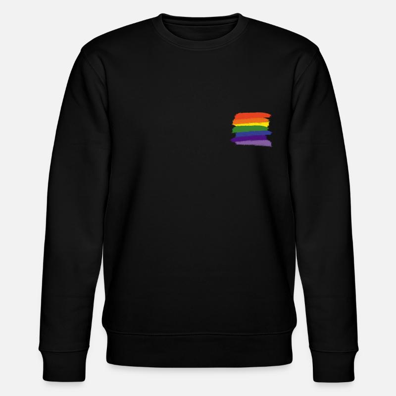Regenbogen-Pinsel - Stanley/Stella Unisex Bio-Sweatshirt CHANGER  - Schwarz