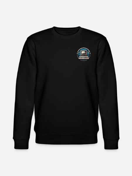 8-bits Computer Small Logo - Stanley/Stella CHANGER Unisex Organic Sweatshirt - black