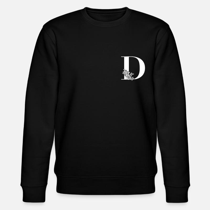 Lettre D Fleur - Sweat bio CHANGER Stanley/Stella Unisexe - noir