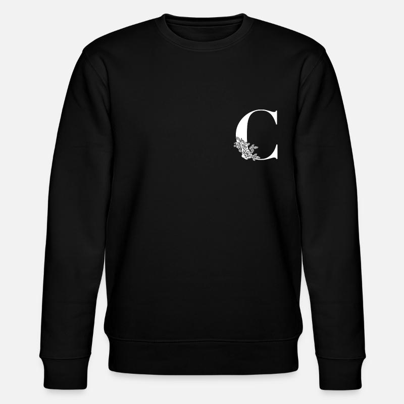 Buchstabe C Blume - Stanley/Stella Unisex Bio-Sweatshirt CHANGER - Schwarz