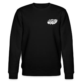respectlife - Stanley/Stella Unisex Bio-Sweatshirt CHANGER  - Schwarz - Vorne - Nik (191cm) & Marisol (170cm)