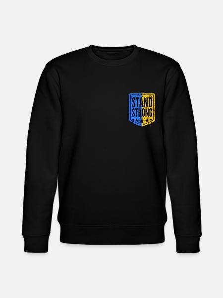 Ukraine stod stærkt våbenskjold støtte - Stanley/Stella økologisk unisex-sweatshirt CHANGER  - sort
