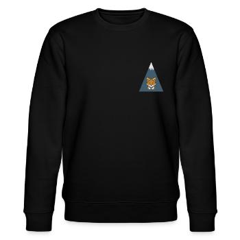 The Mountain Calls: Mountain Fox - Stanley/Stella CHANGER Unisex Organic Sweatshirt - black - Front - Nik (191cm) & Marisol (170cm)
