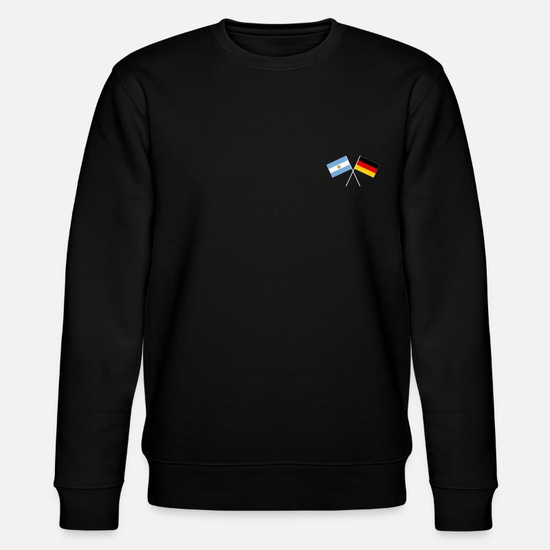 Argentine Allemagne drapeau drapeau - Sweat bio CHANGER Stanley/Stella Unisexe - noir
