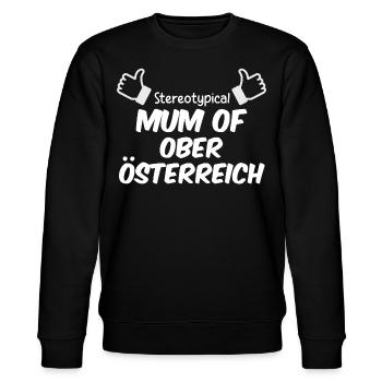 Mama in Oberösterreich - Stanley/Stella Unisex Bio-Sweatshirt CHANGER  - Schwarz - Vorne - Nik (191cm) & Marisol (170cm)