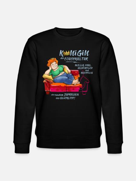 Königin der Couchkultur - Stanley/Stella Unisex Bio-Sweatshirt CHANGER  - Schwarz