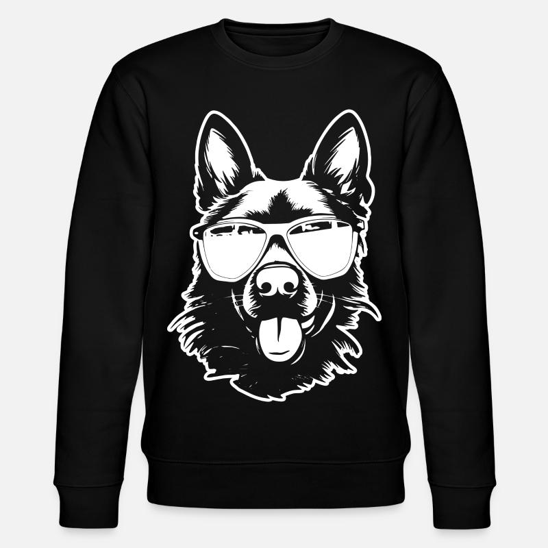 German Shepherd Sunglasses - Stanley/Stella CHANGER Unisex Organic Sweatshirt - black