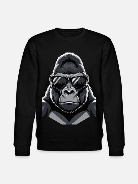 Cool Gorilla Sunglasses Design - Stanley/Stella CHANGER Unisex Organic Sweatshirt - black