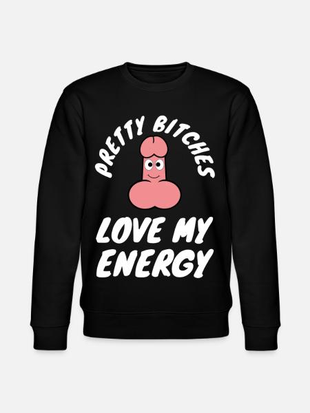 Energi Humor Tegneserie Logo | sjove billeder - Stanley/Stella økologisk unisex-sweatshirt CHANGER  - sort