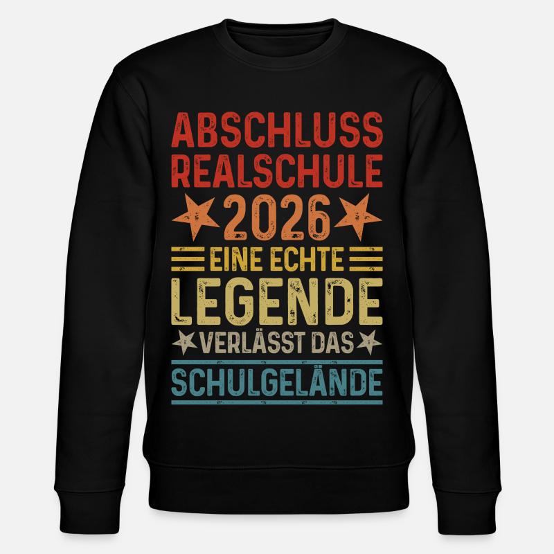 Realschulabschluss 2026 - Stanley/Stella Unisex Bio-Sweatshirt CHANGER  - Schwarz