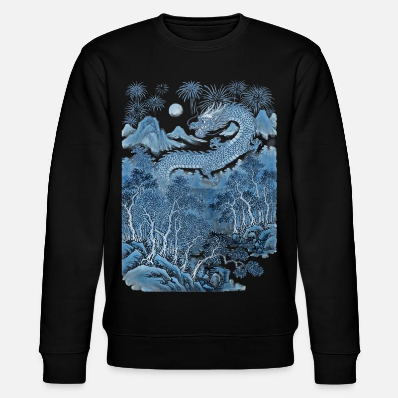 Feux d’artifice du Dragon chinois - Sweat bio CHANGER Stanley/Stella Unisexe - noir