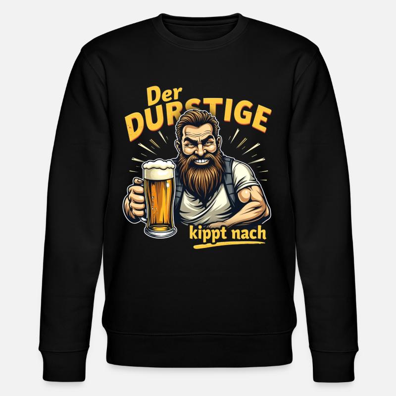 Der Durstige Bierheld - Stanley/Stella Unisex Bio-Sweatshirt CHANGER  - Schwarz