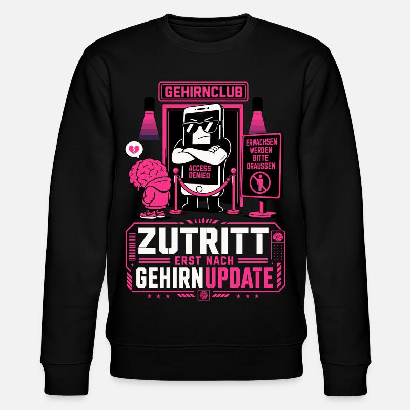 Zutritt erst nach Gehirnupdate - Stanley/Stella Unisex Bio-Sweatshirt CHANGER - Schwarz