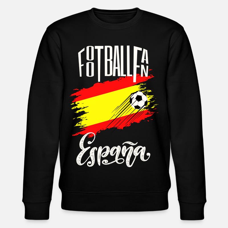 Fussball Fan Spanien - Stanley/Stella Unisex Bio-Sweatshirt CHANGER  - Schwarz