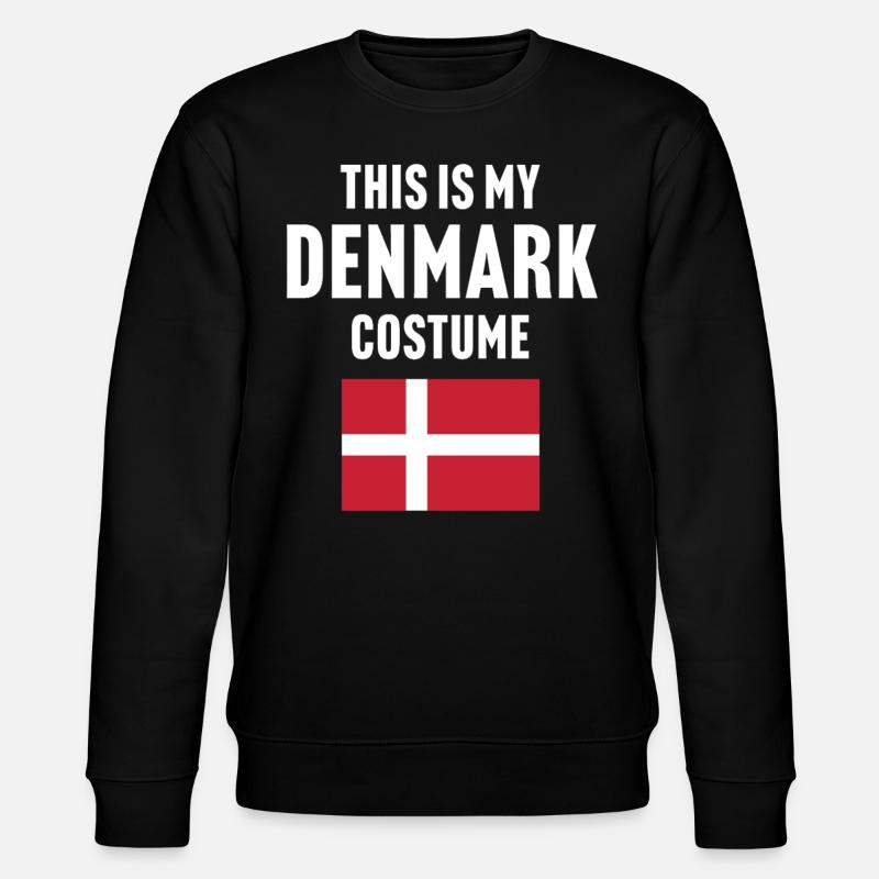 This my Denmark costume - Stanley/Stella CHANGER Unisex Organic Sweatshirt - black