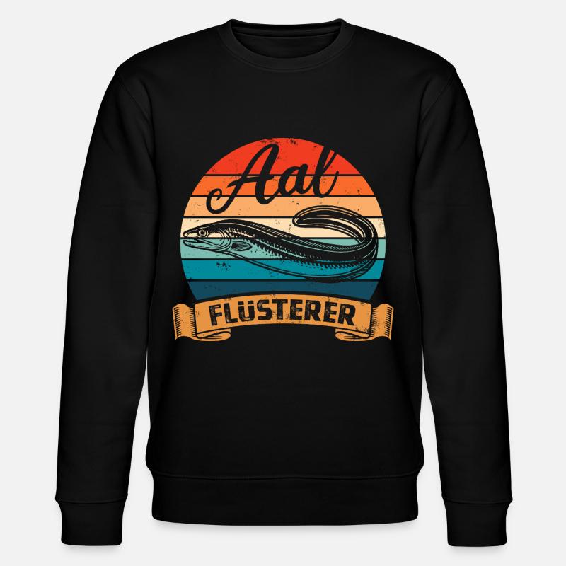 Aal Flüsterer - Fisch - Angler Geschenk - Stanley/Stella Unisex Bio-Sweatshirt CHANGER  - Schwarz