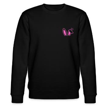 Hasenohren mit Herzchen - Stanley/Stella Unisex Bio-Sweatshirt CHANGER  - Schwarz - Vorne - Nik (191cm) & Marisol (170cm)