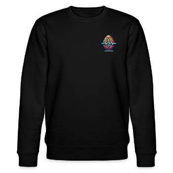 Easter Egg Heartbeat - Stanley/Stella CHANGER Unisex Organic Sweatshirt - black - Front - Nik (191cm) & Marisol (170cm)