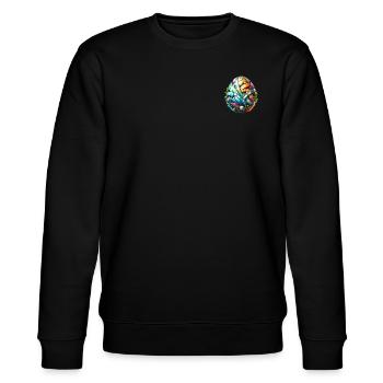 Easter egg - Stanley/Stella CHANGER Unisex Organic Sweatshirt - black - Front - Nik (191cm) & Marisol (170cm)