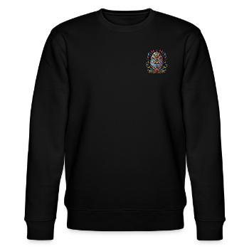 Easter Pattern - Stanley/Stella CHANGER Unisex Organic Sweatshirt - black - Front - Nik (191cm) & Marisol (170cm)