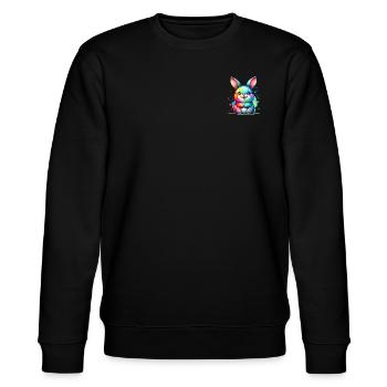 Easter Bunny Sweet Spring - Stanley/Stella CHANGER Unisex Organic Sweatshirt - black - Front - Nik (191cm) & Marisol (170cm)