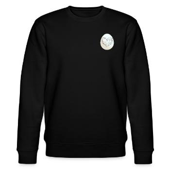 Egg Heart Easter Egg Easter - Stanley/Stella CHANGER Unisex Organic Sweatshirt - black - Front - Nik (191cm) & Marisol (170cm)