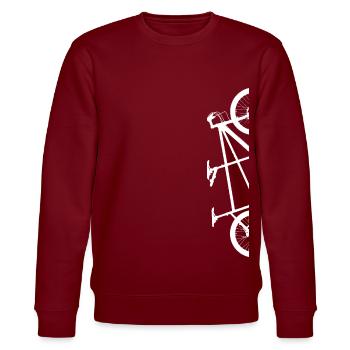 halbes Tandem - Stanley/Stella Unisex Bio-Sweatshirt CHANGER  - Burgunderrot - Vorne - Nik (191cm) & Marisol (170cm)