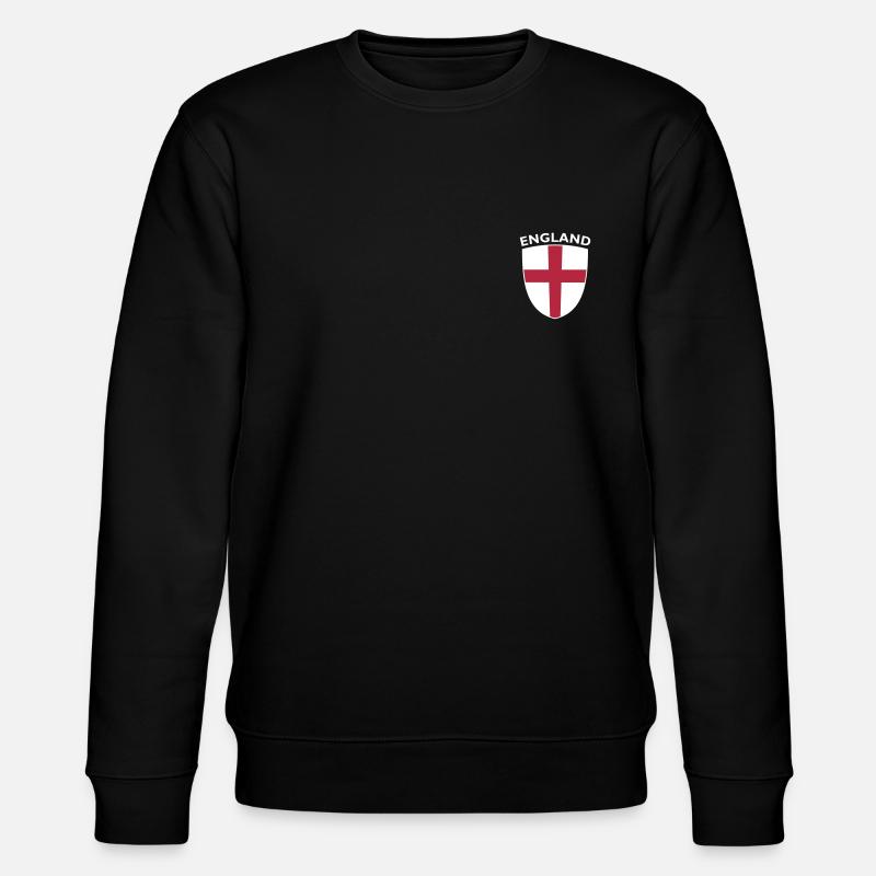 ENGLAND SHIELD - Stanley/Stella CHANGER Unisex Organic Sweatshirt - black