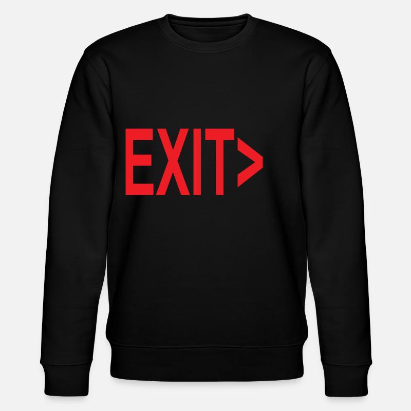 Exit / Ausgang / Notausgang - Stanley/Stella Unisex Bio-Sweatshirt CHANGER  - Schwarz