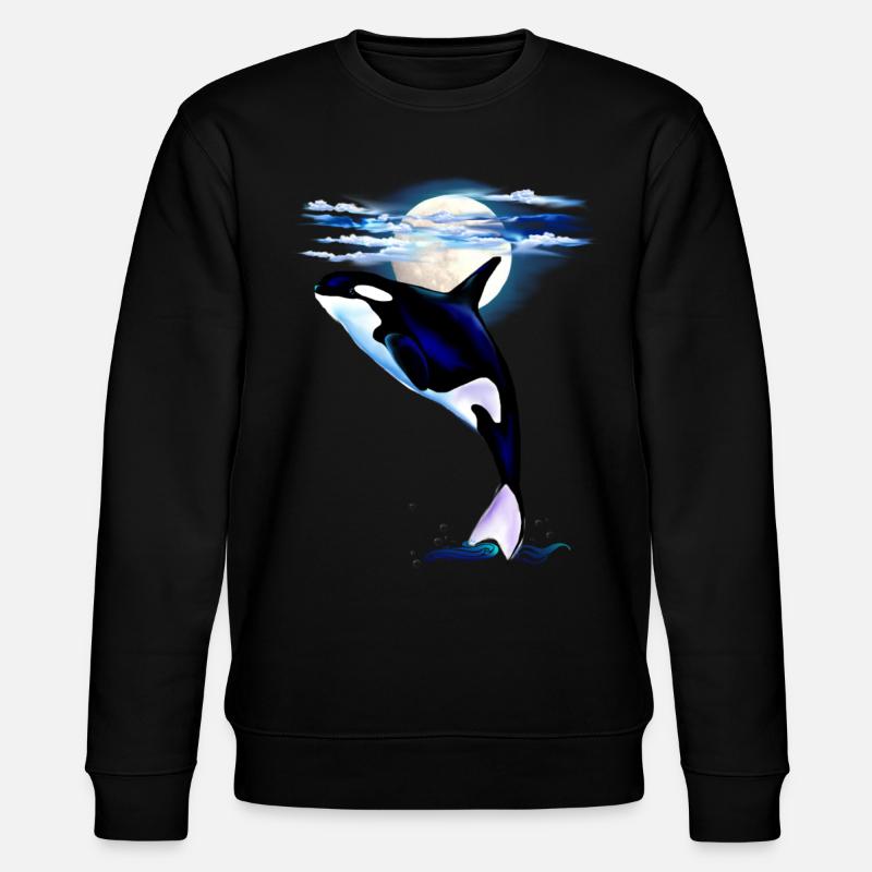 MOONSHINE ORCA - Stanley/Stella Unisex Bio-Sweatshirt CHANGER  - Schwarz