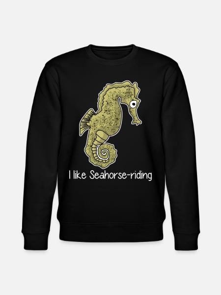 Seahorse Seahorses Beach - Stanley/Stella CHANGER Unisex Organic Sweatshirt - black